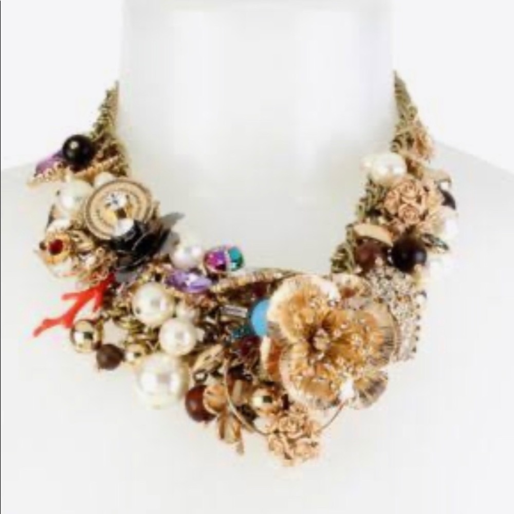 Betsey Johnson Multi-Charm Statement Necklace NWOT